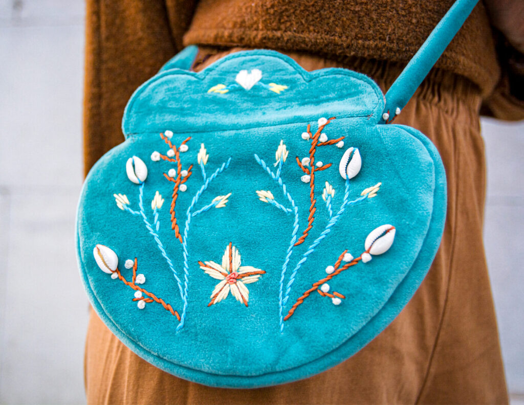 Ръчно изработена чанта "Морска есен"